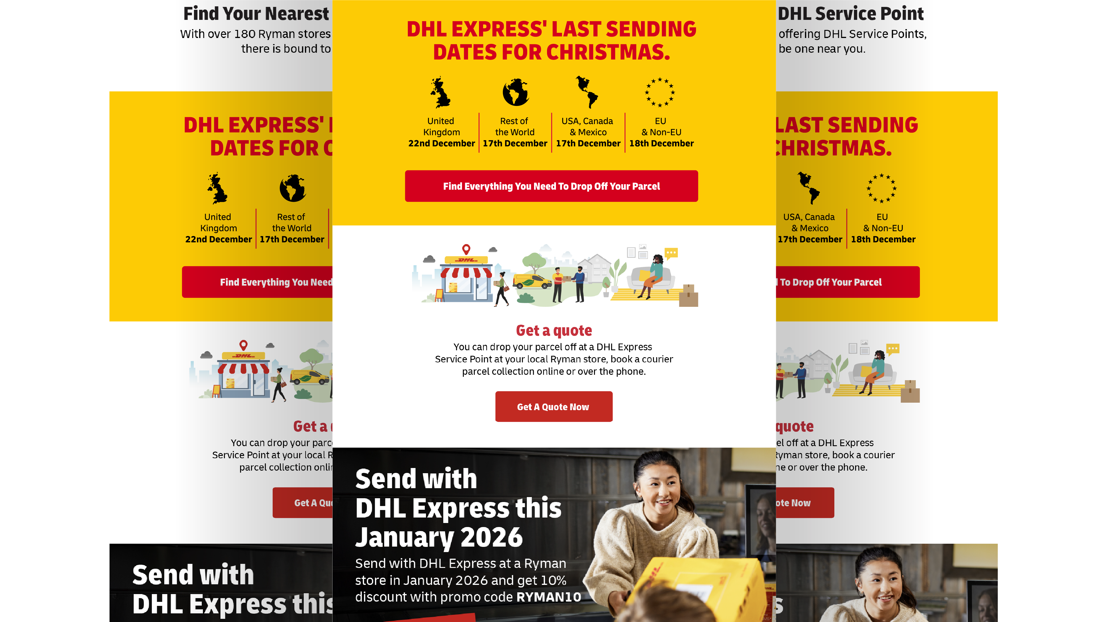 DHL Christmas Retail Campaign mockup 43