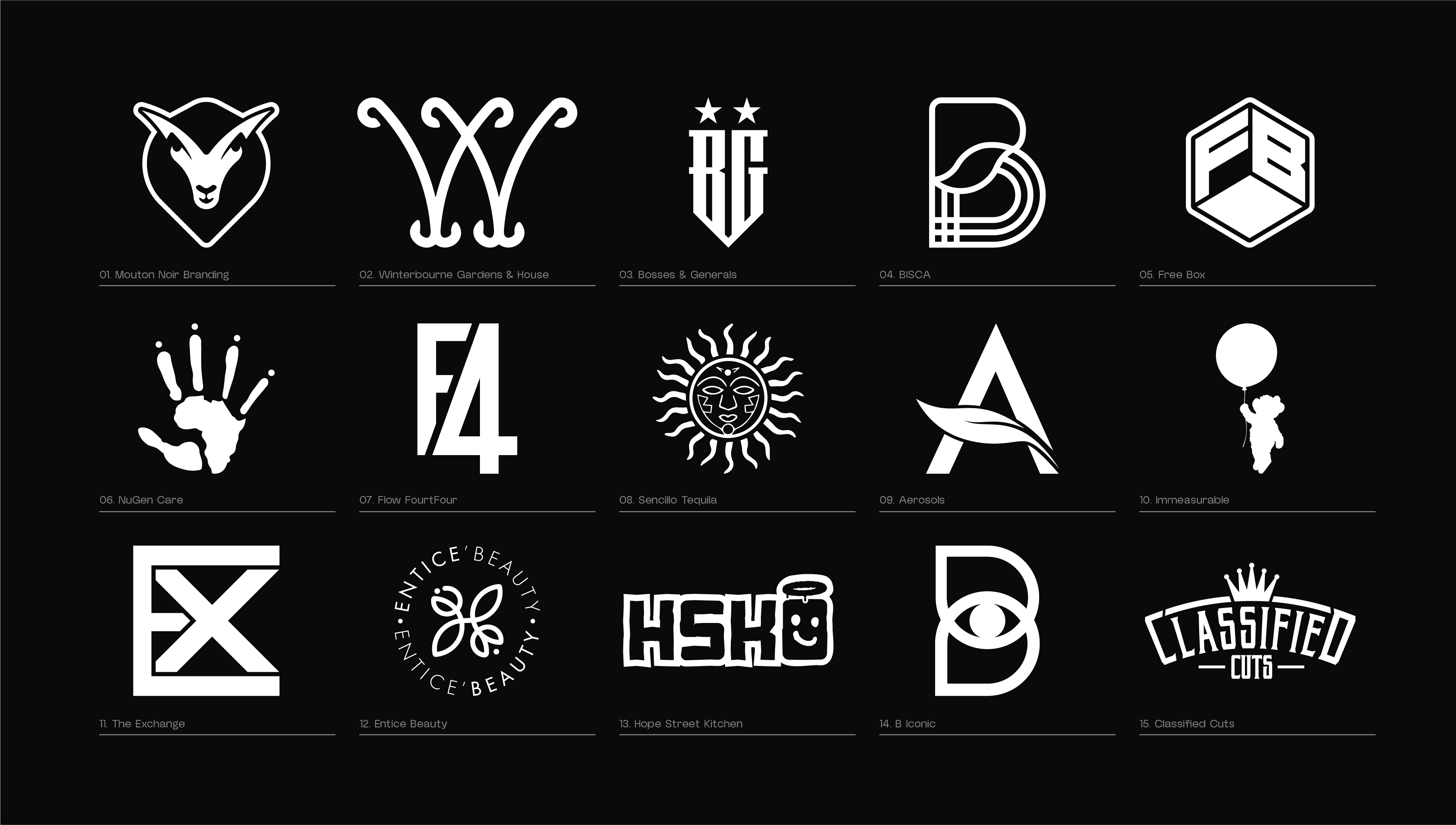 Logos & Marks Collection 01, full grid overview